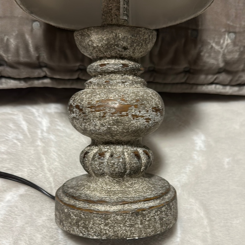 Rustic Beige Table Lamp - Picture 2 of 4